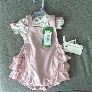 Gerber Pink and White Ruffled Romper